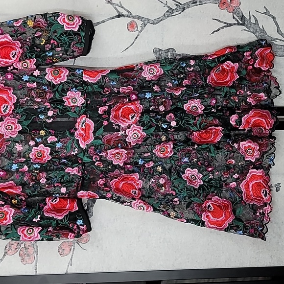 & Other Stories Roses Mini Dress Size 10 - Picture 4 of 11
